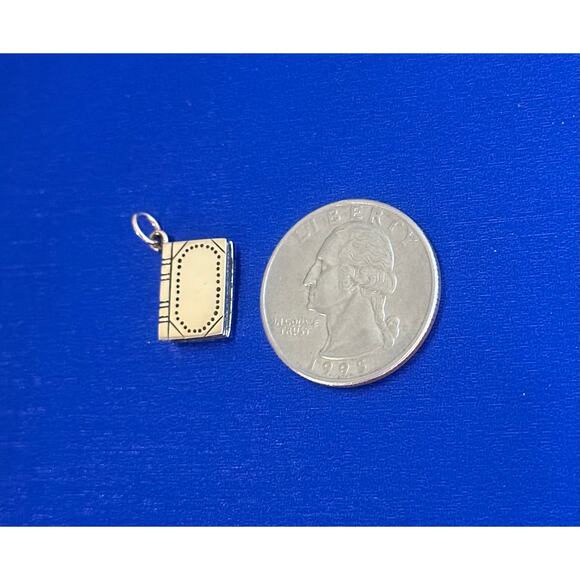 Bronze Book Charm, Bronze Book Pendant - Picture 3 of 5